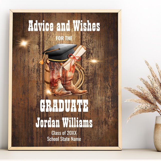 Rustic Advice for the Graduate  Poster (Von Creator hochgeladen)