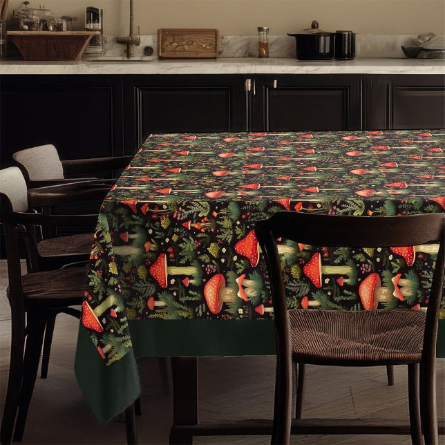 Rustic Aesthetic Tablecloth Mushrooms & Ferns Tischdecke (Rustic Aesthetic Tablecloth Mushrooms & Ferns)