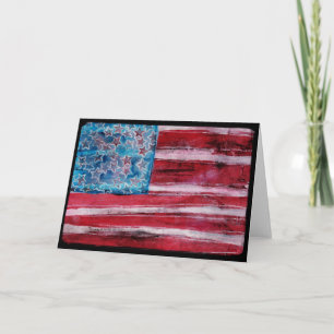 Rustic American Flag Karte