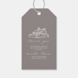 Rustic Amethyst Graue Barn Farm Wedding Vielen Dan Geschenkanhänger