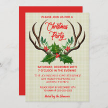 Rustic Antlers Christmas Party