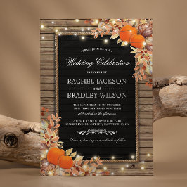 Rustic Autumn Fall Invites | Wood Barn Wedding Einladung