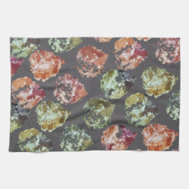 Rustic Autumn Falling Leaves Watercolor Art Geschirrtuch