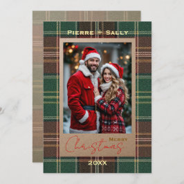 Rustic Autumn Plaid Feiertagskarte