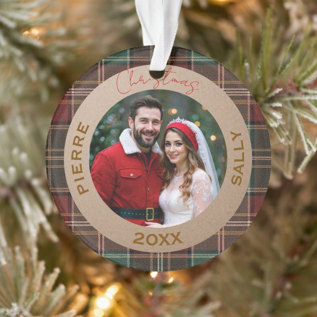 Rustic Autumn Plaid Ornament (Baum)