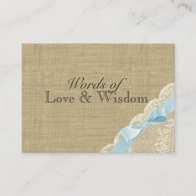 Rustic Baby Blue Duschberatungskarten Hinweiskarte (Vorderseite)