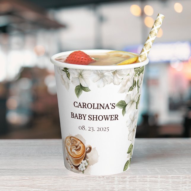 Rustic Baby ist das Brechen der Coffee Baby Dusche Pappbecher (Von Creator hochgeladen)