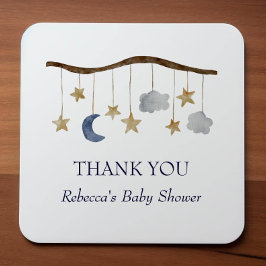 Rustic Baby Showroom Night Sky Mobile Quadratischer Aufkleber