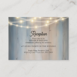 Rustic Baby's Breath Mason Jar Hochzeitsempfang Begleitkarte