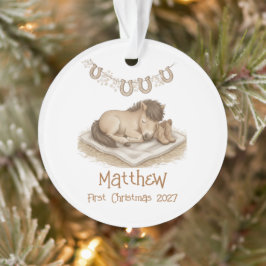 Rustic Baby's First Christmas Keepsake Ornament
