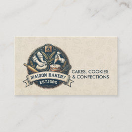 Rustic Bakery Store Pastry Dessert Sweet Cake Shop Visitenkarte