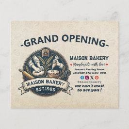 Rustic Bakery Store Pastry Desserts Grand Opening Flyer