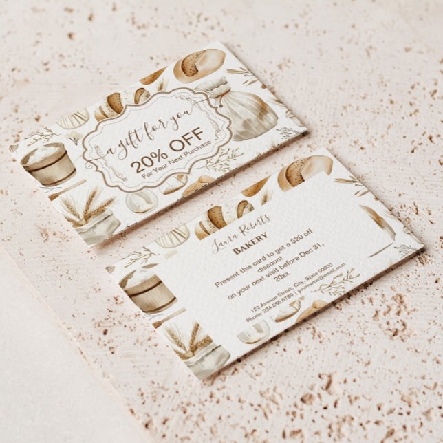 Rustic Baking Business Rabattkarte (Von Creator hochgeladen)