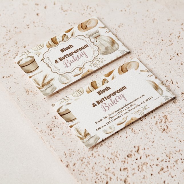 Rustic Baking Business Visitenkarte (Von Creator hochgeladen)