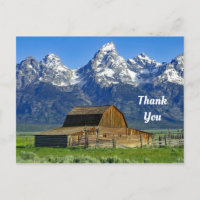 Rustic Barn Mountains Landschaft Foto Vielen Dank