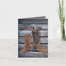 Rustic Barn Wood Western Cowboy Hochzeit Vielen Da Dankeskarte