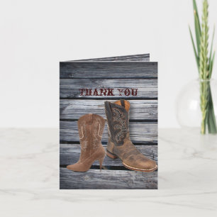 Rustic Barn Wood Western Cowboy Hochzeit Vielen Da Dankeskarte