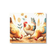 Rustic Barnyard Chickens Boho Landfarm