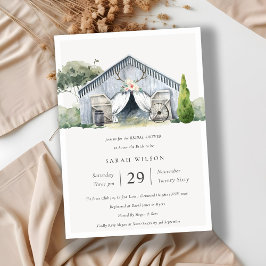 Rustic Barnyard Farm Thema Brautparty laden Dankeskarte