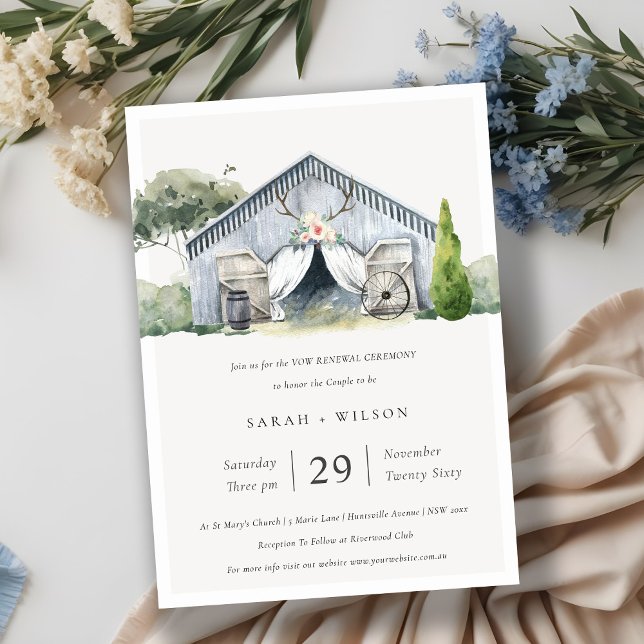 Rustic Barnyard Farm Theme Vow Renewal Einladung (Von Creator hochgeladen)