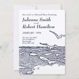 Rustic Beach Hochzeit Probe Dinner Einladung
