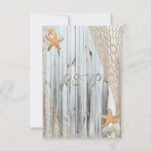 Rustic Beach Starfish Wedding RSVP