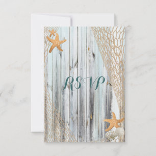Rustic Beach Starfish Wedding RSVP