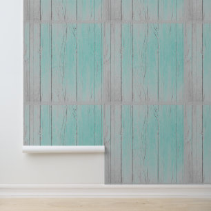 Rustic Beach Wood Aquamarin Grau Vintag Elegant Tr Tapete