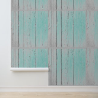 Rustic Beach Wood Aquamarin Grau Vintag Elegant Tr Tapete