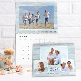 Rustic Beach Wood Family Fotos 2024 Kalender