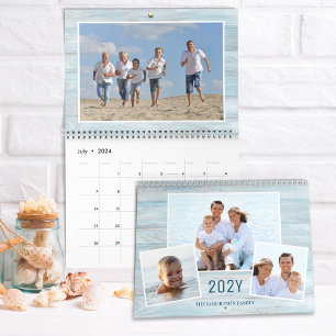Rustic Beach Wood Family Fotos 2024 Kalender
