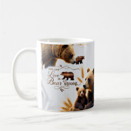 Rustic Bear Family Love is Strong Classic Mug Kaffeetasse