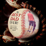 Rustic Best Dad Ever Father`s Day Photo Collage Baseball<br><div class="desc">Rustic Best Dad Ever Father`s Day Two Photo Collage Baseball. This modern custom and personalized baseball is a perfect gift for a dad or a new dad on a father`s day. The best dad ever two photo template baseball. Personalize it with two photos and names. The background is rustic beige...</div>