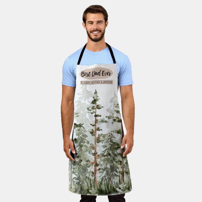 Rustic Best Dad Ever Vatertag  Schürze (Getragen)