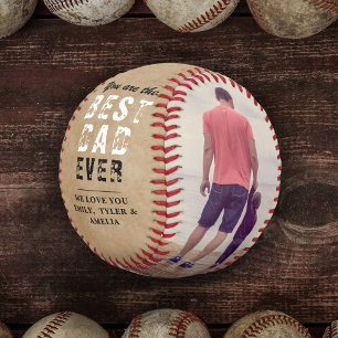 Rustic Bester Vater Vatertag 2 Foto Collage Baseball