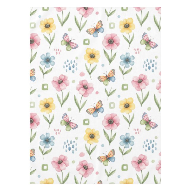 Rustic Bloom Symphony Tischdecke (Vorderseite)