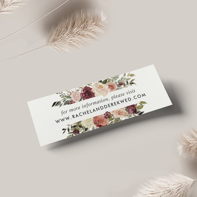 Rustic Bloom Wedding Website Cards | Mini (Von Creator hochgeladen)