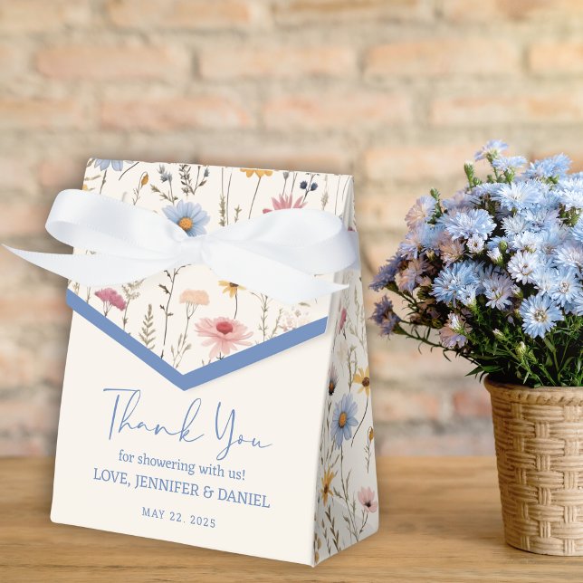 Rustic Blue Baby Dusche Gevor Box mit Florals Geschenkschachtel (Von Creator hochgeladen)