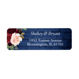 Rustic Blue Burgundy Bush Rücksendeadresse