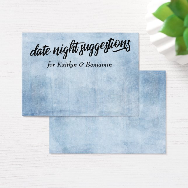 Rustic Blue Date Night Suggestionen Neuvermählte K (Schreibtisch)