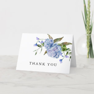 Rustic Blue Floral Brautparty Danke Karte