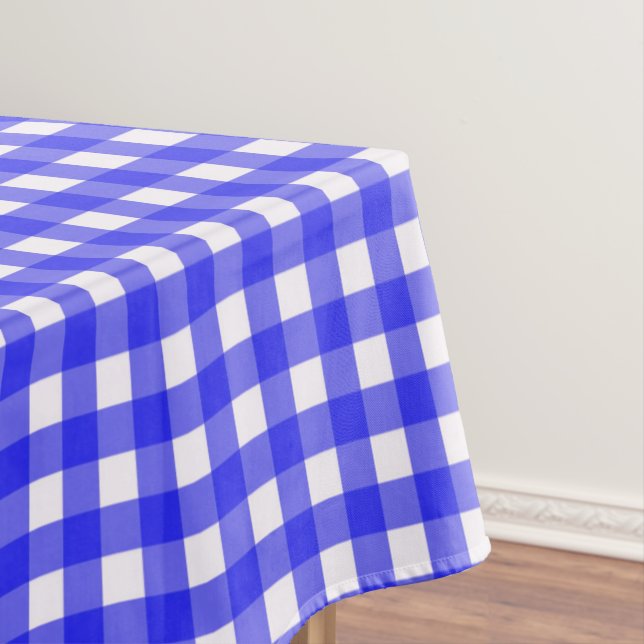 Rustic Blue Gingham Karos Pattern Tablecloth Tischdecke (Beispiel)