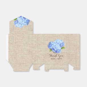 Rustic Blue Hydrangea Blume Burlap Vielen Dank Geschenkschachtel