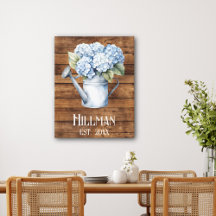 Rustic Blue Hydrangea Watering kann Personalisiert