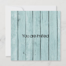 Rustic Blue Imitats Wood Baby Dusche Einladung