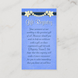 Rustic Blue Mini Wedding Gift Registry Begleitkarte