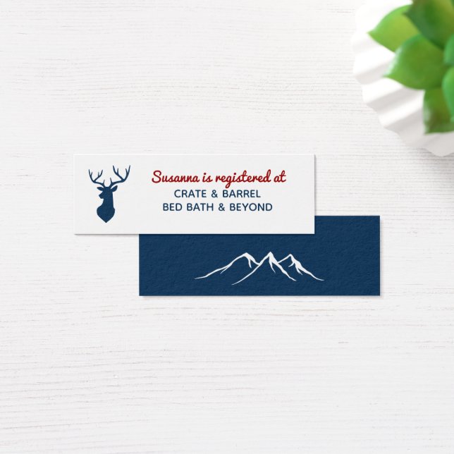 Rustic Blue Red Deer Mountain Bridal Registrierung (Schreibtisch)