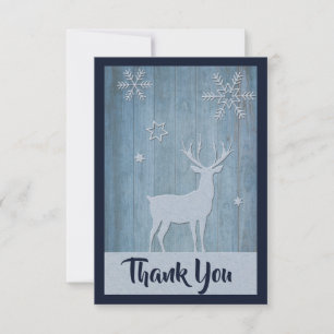 Rustic Blue Rentier Country Christmas Danke