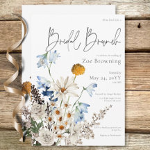 Rustic Blue Wildblumen & Daisies Bridal Brunch