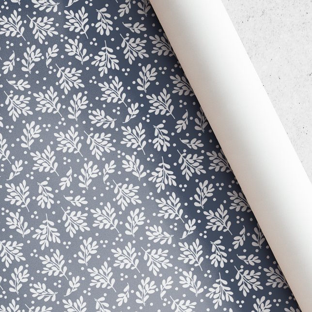 Rustic Blue Winter Folies Weihnachten Geschenkpapier (Von Creator hochgeladen)